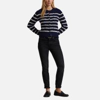polo ralph lauren striped cable-knit cardigan - m