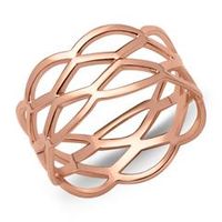 ladies hipster anillo entrelazado oro rosa
