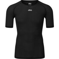 dhb mens lightweight mesh short sleeve baselayer black