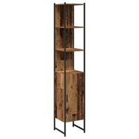 mueble de cuarto de bano madera envejecida 33 x 33 x 1855 cm vidaxl