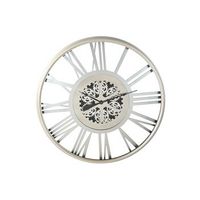 reloj pared hierro 102x95x102 movimiento plateado