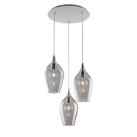 ares lampara colgante de hierro con cristal pyrex gris 3 luces 141 o50 bl273-s3-gr