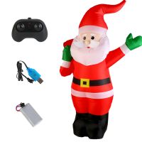 d020 coche rc 24g santa claus feliz navidad control remoto electrico de una tecla sonido inflable musica giro de 360 v