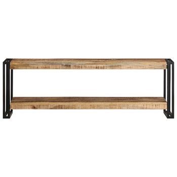 Mueble Tv | Mueble De Salón | Armario Tv De Madera Maciza De Mango Rugosa 120x30x40 Cm