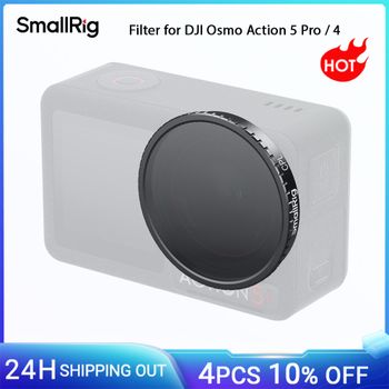 Filtro CPL acoplable SmallRig Action 5 Pro para DJI Osmo Action 5 Pro / 4, 1/4 efecto niebla negra/UV/filtro cruzado de estrella opcional