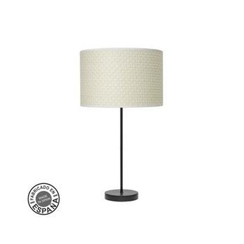 Sobremesa Alto 1xe27 Negro Cañizo Blanco 63x30x30cm Moda
