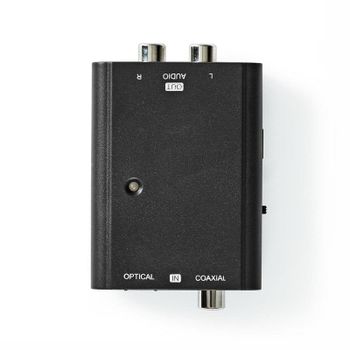 Convertidor de audio Nedis ACON2509BK óptico TosLink y S/PDIF a 2x RCA
