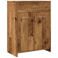 armario de bano madera de ingenieria envejecida 60x33x80 cm vidaxl