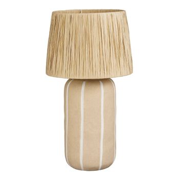 Lámpara de mesa denton beige  h61xb33xl33cm