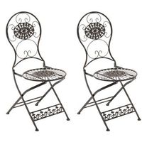 set de 2 sillas plegables mani para exteriores metal bronce 50x43x915 cm clp