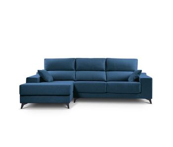 Chaise longue xl con arcón noelia izquierda 4 plazas azul marino