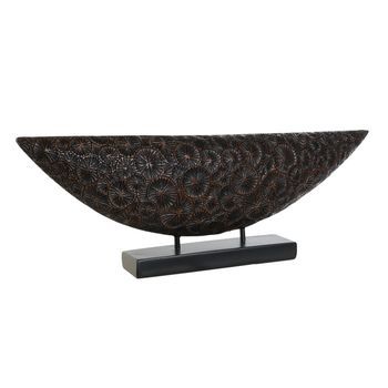 Decoracion Resina 66x8x23 Centro Mesa Marron