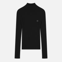 maison kitsune fox head wool and cotton-blend jumper - m