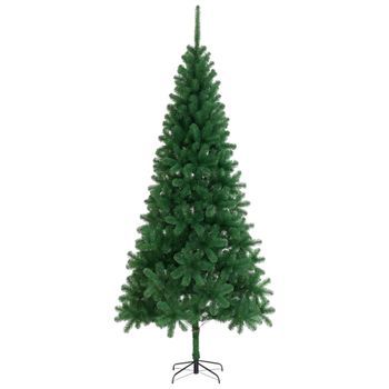 Arbol De Navidad, Pvc Y Pe, Soporte Metal, Verde, Realista, 210 Cm