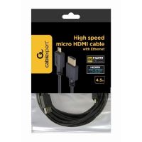 cable hdmi gembird 45m hdmi tipo a a micro hdmi tipo d 4k uhd 3d negro