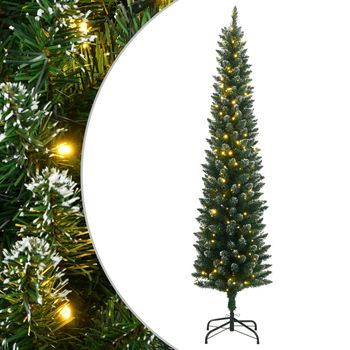 Árbol De Navidad Artificial Estrecho Con 300 Leds 240 Cm Vidaxl