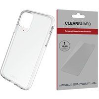 gear4 crystal palace iphone 11 clear case  invisibleshield clearguard screen protector bundle