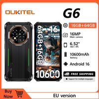 telefono inteligente resistente oukitel g6 desbloqueado -16gb64gb1tb tf pantalla hd de 652r ip68ip69k android 16 bateria de 10600mah 16mp