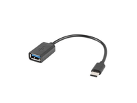adaptador lanberg otg usb-cm a usb-a 20 h 15 cm negro