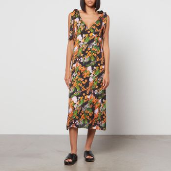 Stine Goya Women's Naima Midi Dress - Artist Canvas At Night - XL