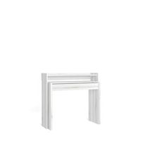 escritorio extensible mesa escritorio ordenador 99x90x35cm retractil oficina o estudio estilo moderno blanco veteado