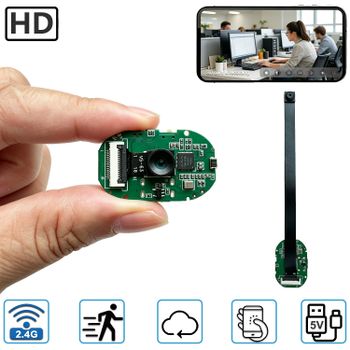 Mini Cámara de Seguridad WiFi Flexible, Placa PCBA, Detección de Movimiento, Monitoreo Remoto HD, Módulo de Cámara de Vigilancia DIY, Almacenamiento en la Nube
