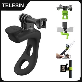 TELESIN Cámara de Acción soporte de silicona ajustable Mini soporte Flexible para Gopro Insta360 DJI accesorios de Cámara de Acción