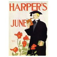 legendarte - cartel publicitario vintage harpers june 1895 - cuadro lienzo impresion digital cm 50x70