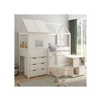 kids avenue ordi midi playhouse bed with desk  drawers
