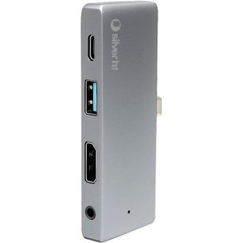 Hub SilverHT 4 puertos USB 3.0 5 Gbps Logan GO 4K HUB HDMI 4K Power Delivery 100W