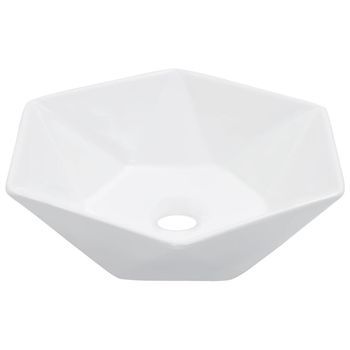 Lavabo 41x36,5x12 Cm Cerámica Blanco Vidaxl