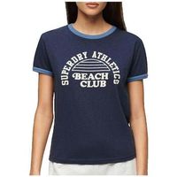 superdry camiseta t-shirt athletic essentials beach graphic contraste para mujer