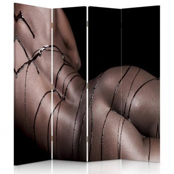 Biombo Bare Beauty - Separador De Ambientes Cm. 145x180 (4 Paneles)