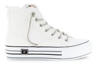 deportivas medias de lona con cordones de strass white 36