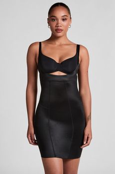Hunkemöller Vestido scuba moldeador Negro