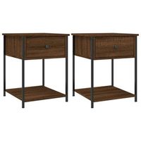 mesitas noche 2 uds madera ingenieria marron roble 44x45x58 cm vidaxl