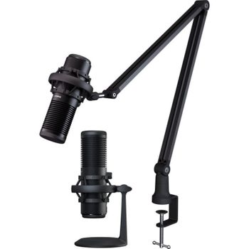Micrófono PREYON Stork Scream USB cardioide/omnidireccional con shock mount y control de volumen
