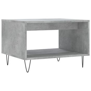Mesa De Café - Mesa De Centro Madera De Ingeniería Gris Hormigón 60x50x40 Cm