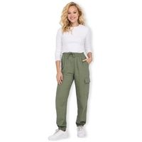 only pantalones noos caro pull up trousers - oil green para mujer