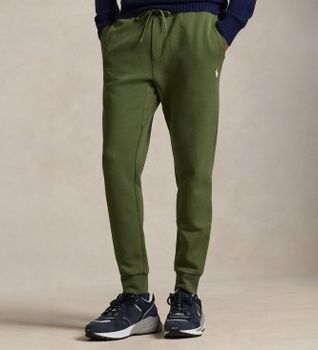 Polo Ralph Lauren para hombre. 710881518503 Pantalón jogger de punto doble verde (XXL), Casual, Algodón