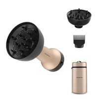 secador de pelo rowenta curl harmony cv7d30e0 700 w 2 temperaturas 2 velocidades -  dorado y negro