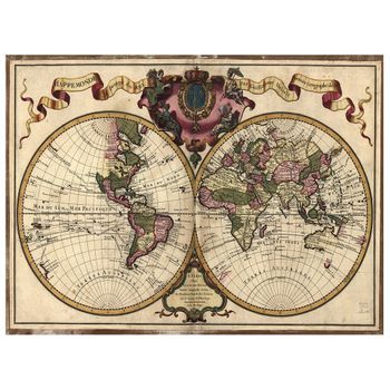 Legendarte - Cuadro Lienzo, Impresión Digital - Mapa Antiguo No. 64 - Decoración Pared Cm. 80x100