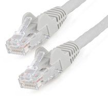 StarTech.com Cable Ethernet CAT6 de 1m - LSZH - Cable de Red de 10 Gigabits de 250MHz y PoE de 100W UTP sin Enganches (Snagless) con Alivio de TensiÃ³n - Gris - CAT 6 - ETL