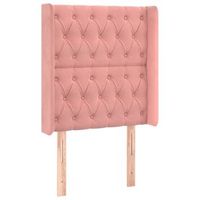cabecerocabecero camapanel de cabecera con orejas de terciopelo rosa 83x16x118128 cm