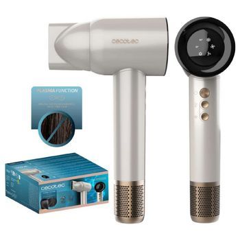 Secador De Pelo Ionicare Rockstar Nano Iontech Champagne Secador Con Plasma 110000 Rpm Pantalla Control Inteligente