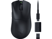 raton gaming - razer deathadder v3 hyperspeed con cable y sin cable 26000 ppp 6 botones programables negro