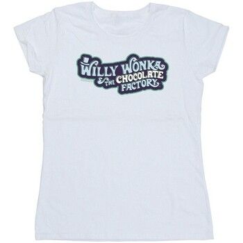 Willy Wonka Camiseta Chocolate Factory Logo para mujer