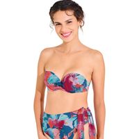 lisca banador top de traje bano bandeau con balconette preformado roma para mujer