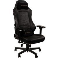 noblechairs hero real leather gaming chair - black black