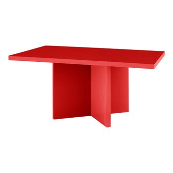 Mesa de centro tablero laminado de 3cm rojo llama 100x60cm